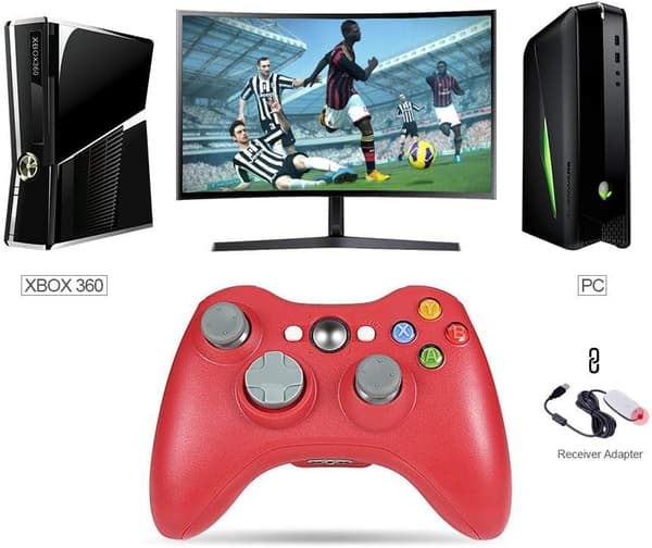 Trådløs Controller Til X-Box360, Pc, Steam – 2.4G Gamepad, Plug And Play Til Windows/Steam Spil White