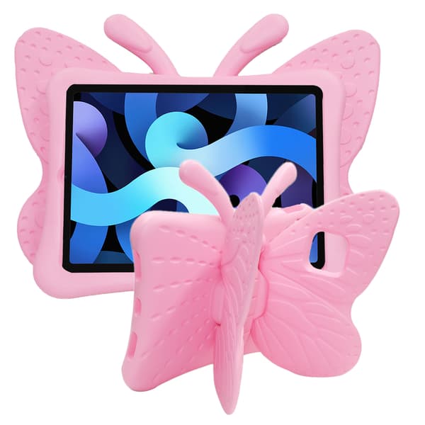Futteral til iPad Pro 11 2024, sommerfugldesign, silikon (rosa)