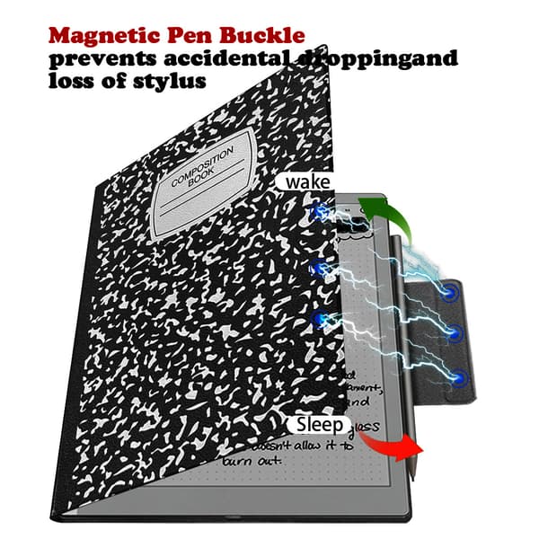 Fodral för BOOX Tablet Go 10.3 (2024) E-läsare, magnetiskt skyddsfodral i PU-läder Notepad