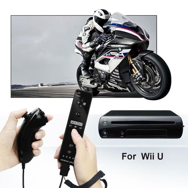 Controller til Wii/Wii U med Motion Plus og Nunchuk, indbygget accelerator Red