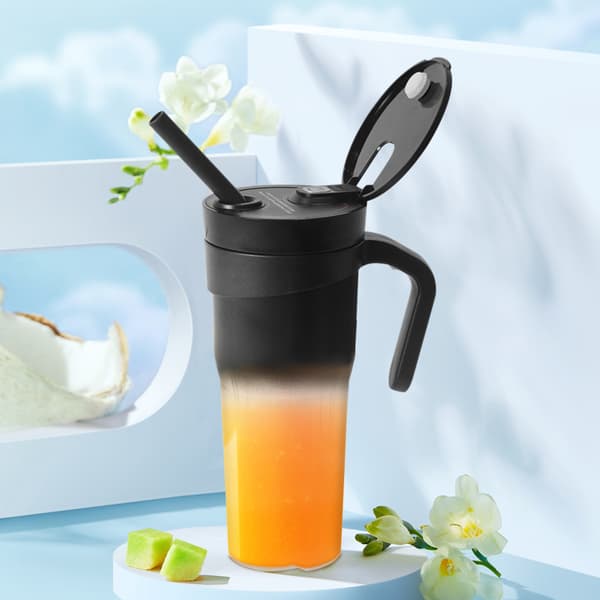 Bærbar Juicer Blender USB Genopladelig 470ML (Sort)