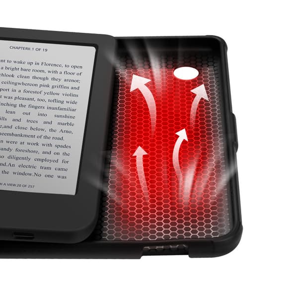 Etui til Kobo Libra Colour /2 (7 tommer) E-leser, sammenleggbart stativ i lær, beskyttende deksel Dark Blue