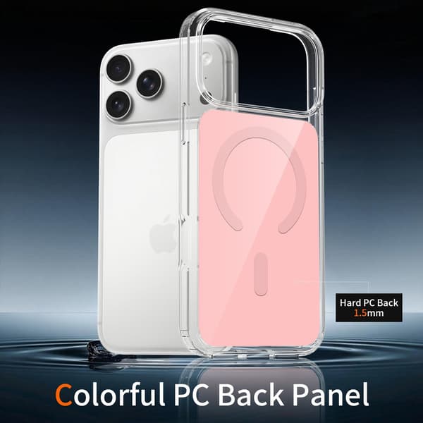 Telefoncover til iPhone 17 Pro Max Hybrid Stødsikkert Robust Magnetisk Pink