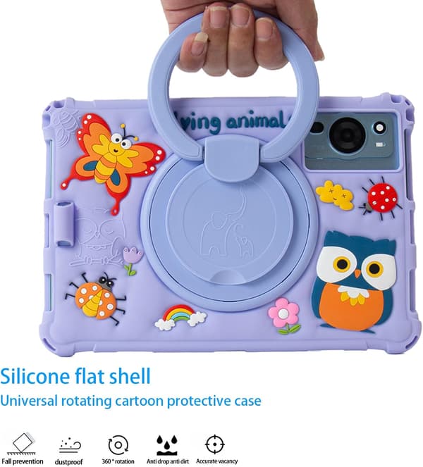 Fodral för TCL TAB 10S 10.1\" silikonskal med tecknat tryck Deep Blue