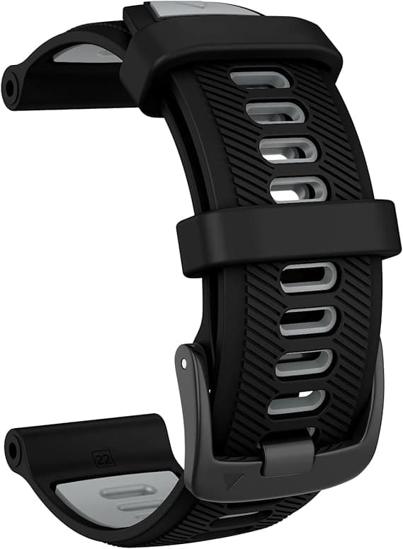 Urrem til Garmin Forerunner 965, Forerunner 955, Forerunner 945, Forerunner 935, Fenix 5 Silikone Erstatningsrem 22mm Black
