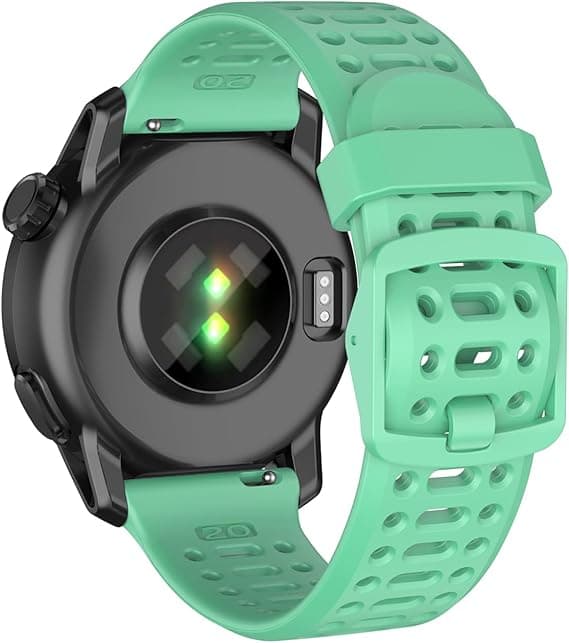 Rem til Coros Pace 2, Forerunner 245/645/55 Silikone Quick Release Urrem 20mm Green