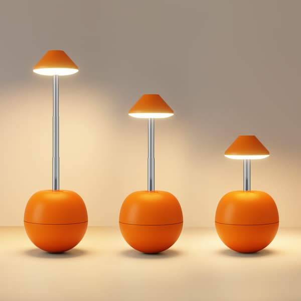 Justerbar USB LED-natlampe til sengebordet. Orange