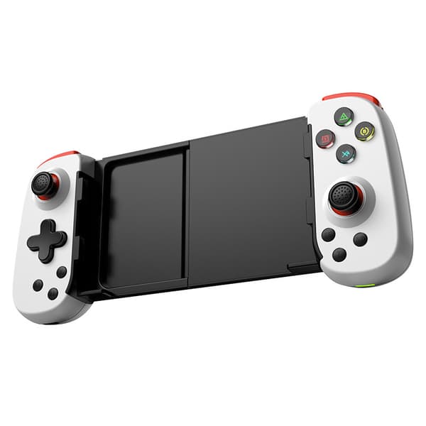 Trådløs kontroller for PS4/PS5/Xbox/PC/Android/iOS – Teleskopisk Gamepad med Hall-effekt, Bluetooth White