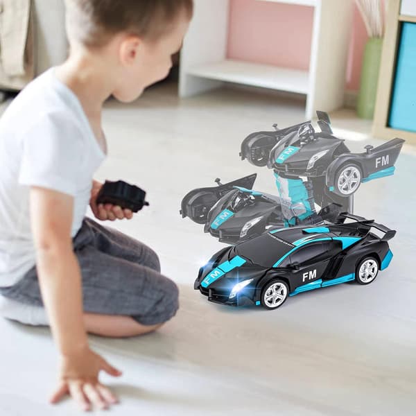 Fjernstyret bil 2 i 1 Lamborghini Transformer Robot Blue