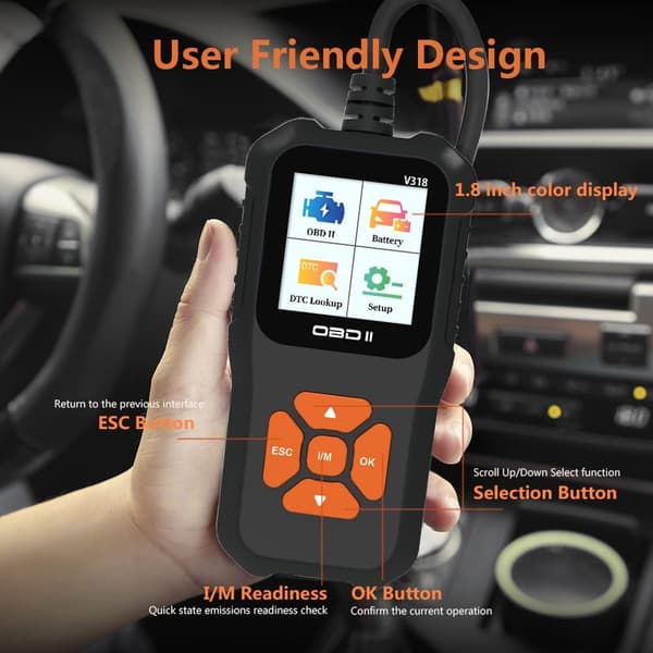 Bil Diagnostik V318 OBD2 Bil Fejllæserkort