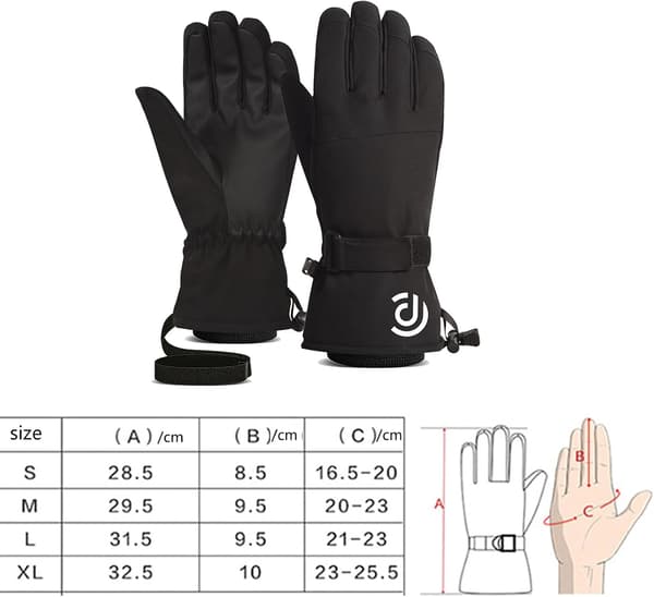Vintervarme handsker, til løb, cykling og snowboarding White S