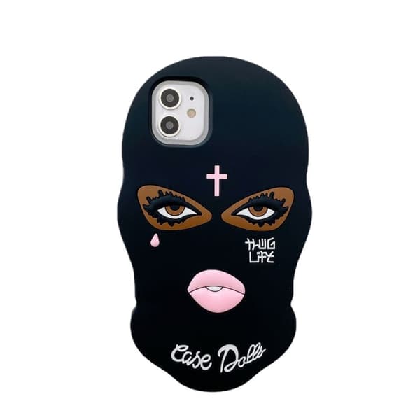 Fodral för iPhone 17 Pro, 3D Mask Design Roligt Silikonfodral