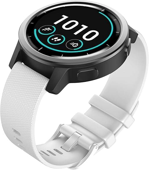 Rem til Garmin Vivoactive 4/Forerunner 255/265, 22mm Silikone Quick Release Erstatningsrem White