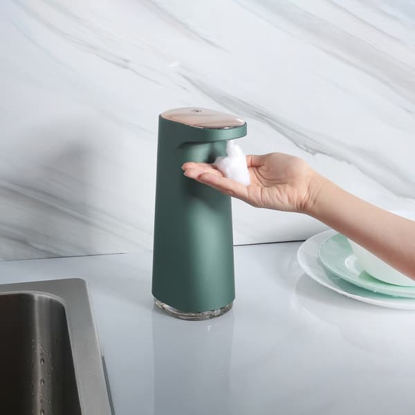 Automatisk skumsåpedispenser, USB oppladbar, smart sensor/boblestil (hvit)