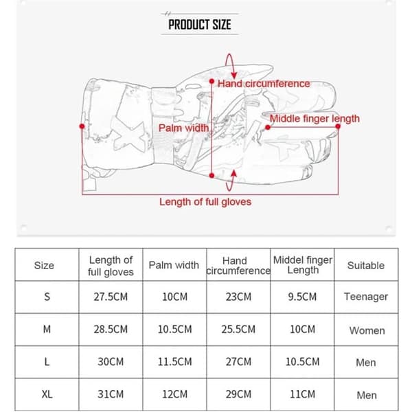 Vintervarma handskar, fleecefoder, för skidåkning, motorcykelkörning och snöaktiviteter Denim Blue S