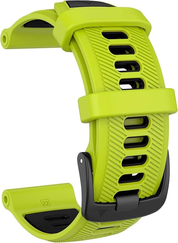Urrem til Garmin Forerunner 965, Forerunner 955, Forerunner 945, Forerunner 935, Fenix 5 Silikone Erstatningsrem 22mm lime