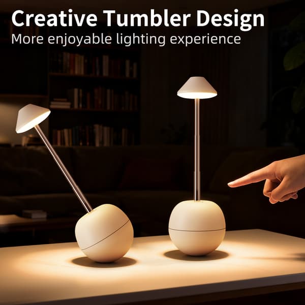 Justerbar USB LED-natlampe til sengebordet. Black