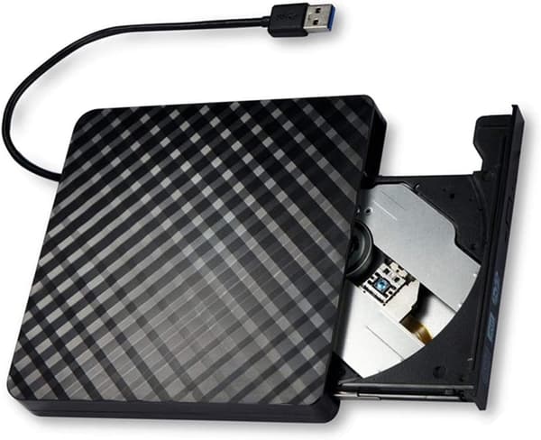 DVD-afspiller, ekstern USB 3.0 bærbar CD/DVD±RW optisk drevbrænder, til bærbar computer stationær (sort)