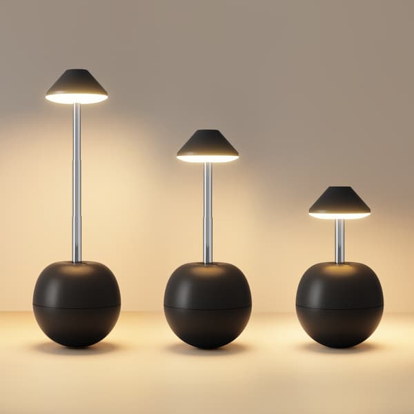 Justerbart USB LED nattlys for nattbord. Black