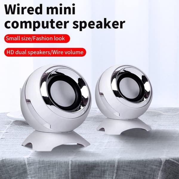 Bærbar mini bas computerhøjttaler desktop lille højttaler sort