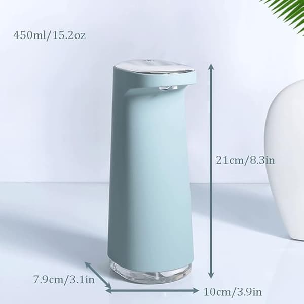Automatisk skumsåpedispenser, USB oppladbar, smart sensor/boblestil (hvit)