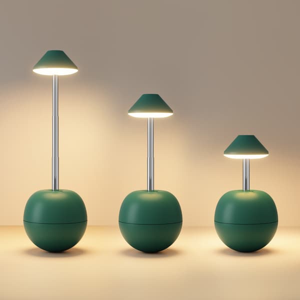 Justerbart USB LED nattlys for nattbord. Green