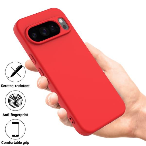 Fodral för Google Pixel 11 Pro Stötsäkert, Smalt Flytande Silikonmaterial Red