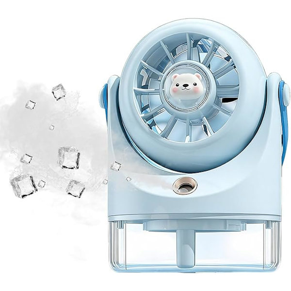 Mini Vifte Oppladbare Tåkekjølevifter Blue