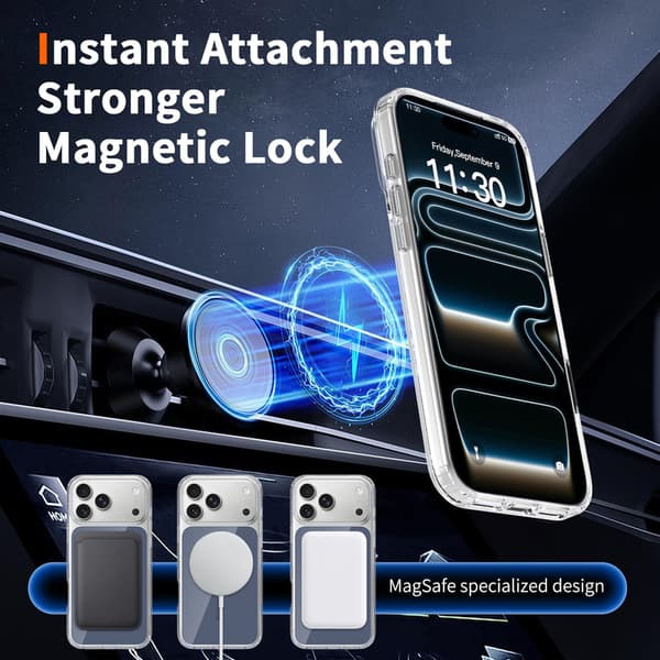 Telefoncover til iPhone 17 Pro Max Hybrid Stødsikkert Robust Magnetisk Blue