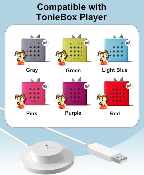 9V USB-lader for Toniebox lydspiller 1,8M kabel