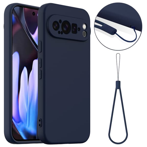 Etui til Google Pixel 11 Magnetisk, Heldekkende Design, Flytende Silikonmateriale Navy Blue