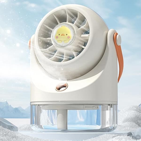 Mini Vifte Oppladbare Tåkekjølevifter White