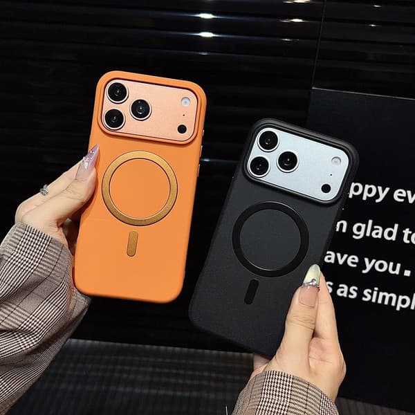 Telefonfodral för iPhone 17 Pro Max Robust Stötsäkert Magnetiskt Orange