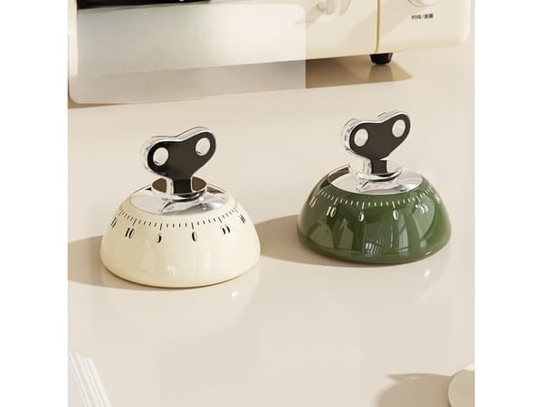 Magnetisk timer, studie-/köksbakningspåminnelse (vit/grön), 2-pack