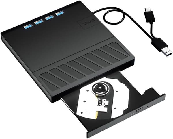 USB 3.0 Typ C Extern Optisk Enhet, CD/DVD/BD RW Spelare Skrivare Läser, för Bärbar Dator Stationär Dator Mac Windows Linux