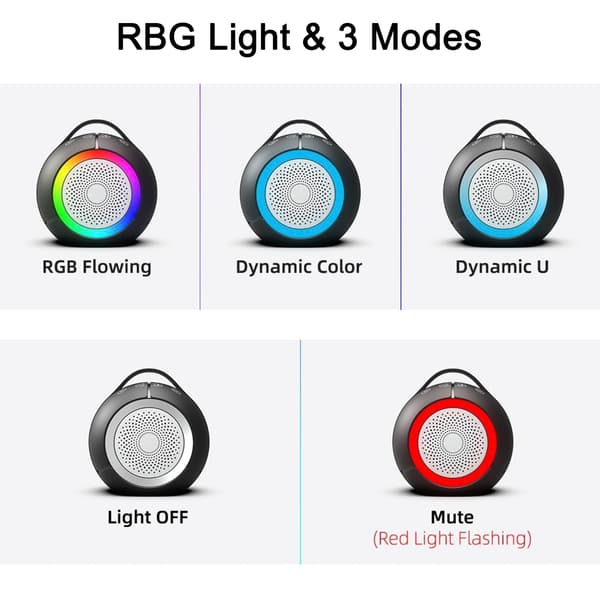 Mini Computerhøjttaler RGB Højttaler Subwoofer Computerhøjttaler