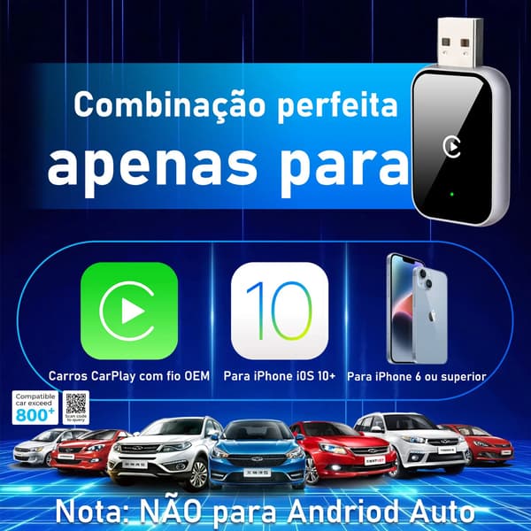 Mini langaton CarPlay-sovitin USB langaton iPhone Plug Play