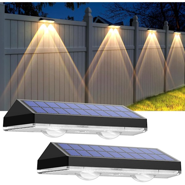 Solcellelamper 2 stk. Solcelle LED-lys Vandtætte