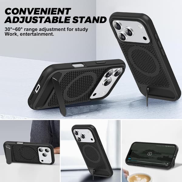 Fodral för iPhone 17, magnetiskt skyddsfodral med värmeavledning Blue iPhone 17