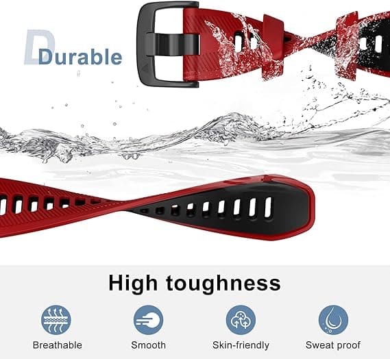 Urrem til Garmin Forerunner 965, Forerunner 955, Forerunner 945, Forerunner 935, Fenix 5 Silikone Erstatningsrem 22mm Red