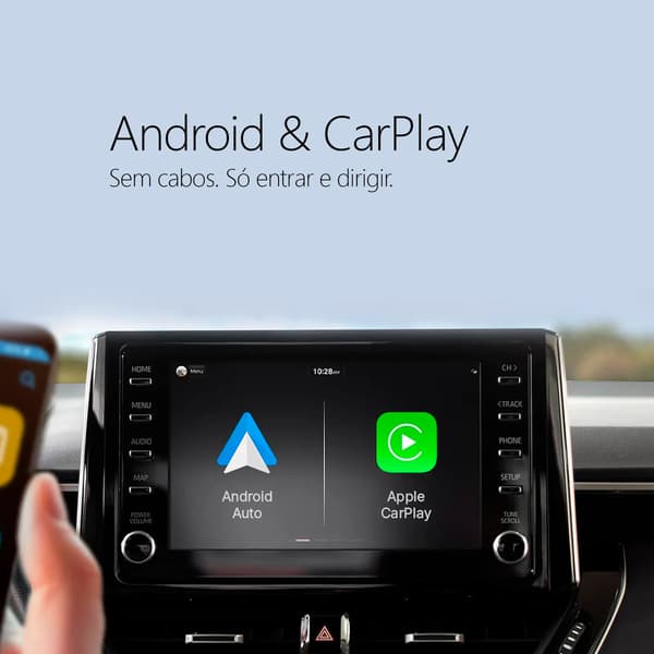 Mini langaton 2-in-1 CarPlay Android Auto -sovitin USB-C