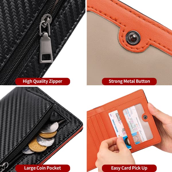Miesten erittäin ohut lompakko, RFID-suojattu Black