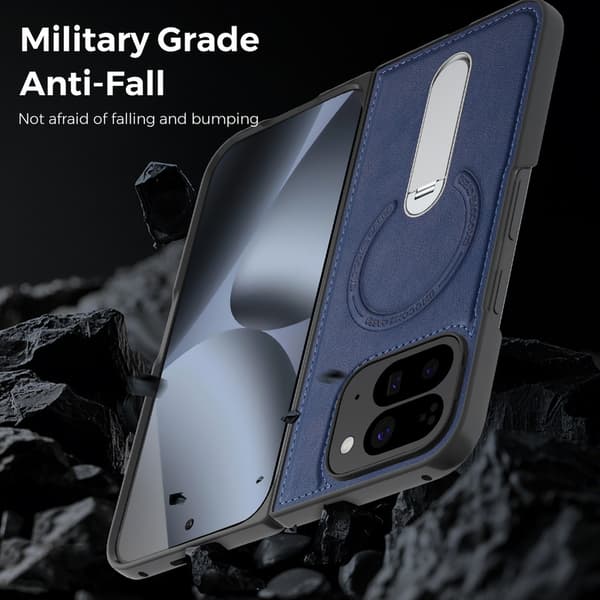 Telefonfodral för Google Pixel 10 Pro Fold Robust Stativ Magnetisk Blue
