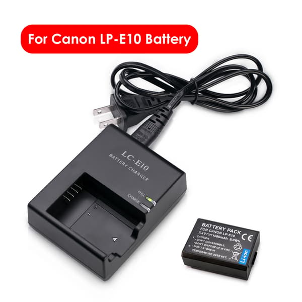 LC-E10 oplader til Canon LP-E10 EOS 1100D 1200D 1300D, CZHHMART