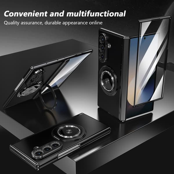Futteral til Samsung Galaxy Z Fold 7, magnetisk roterende støtte (blå)