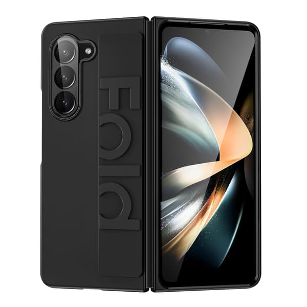 Telefondeksel til Samsung Galaxy Z Fold 6 Håndleddsstropp Trådløs lading Støtsikker Robust Slank Black