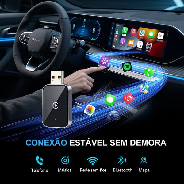 Mini langaton CarPlay-sovitin USB langaton iPhone Plug Play
