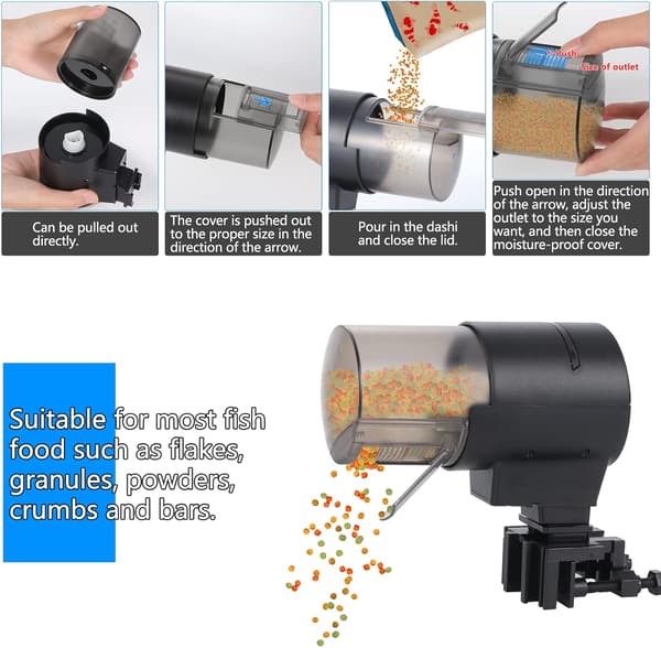 Fiskefoder Intelligent Timing Automatisk