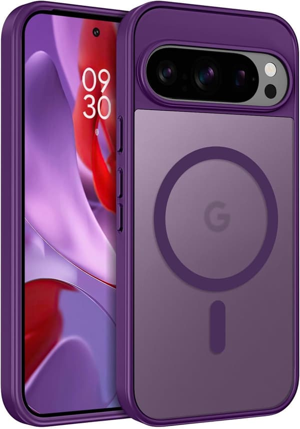 Etui til Google Pixel 10 Pro XL, magnetisk matt telefonetui Dark Purple