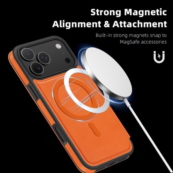 Kotelo iPhone 18 Pro Max -puhelimelle korttipaikalla ja RFID-estotoiminnolla Coffee Brown iPhone18 Pro Max